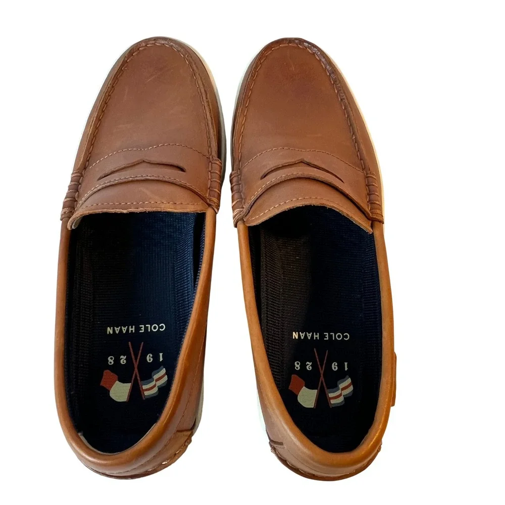 Cole Haan Men's Penny Loafer Slip On Sneaker British Tan Leather Grand OS 7.5M